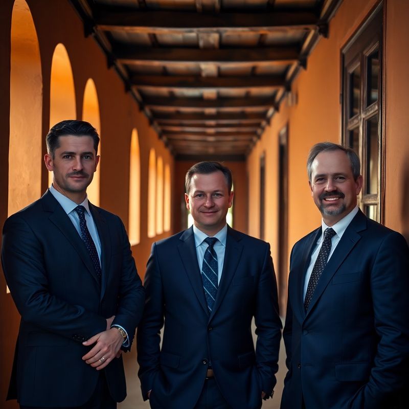 Three Holloway & Sterling advisers in a restored Sibiu corridor